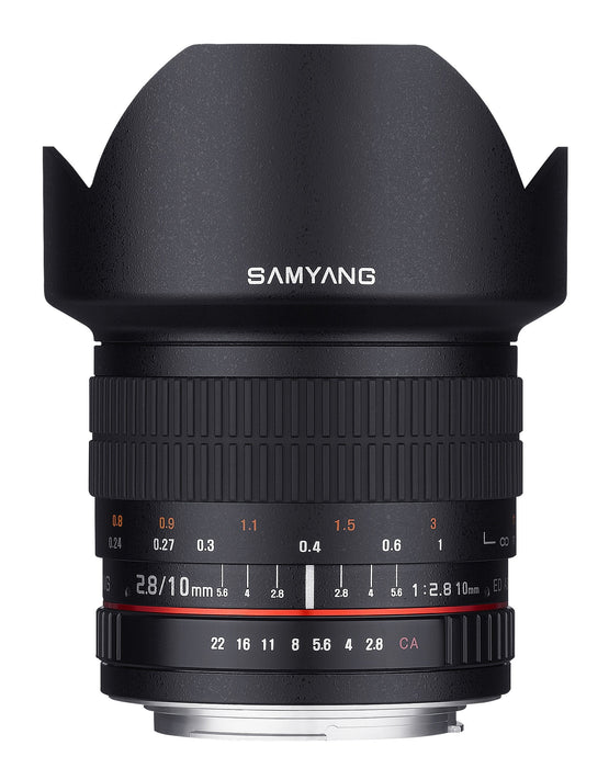 Samyang SY10M-C 10mm F2.8 ED AS NCS CS Ultra Wide Angle Lens EF-S Type - Black