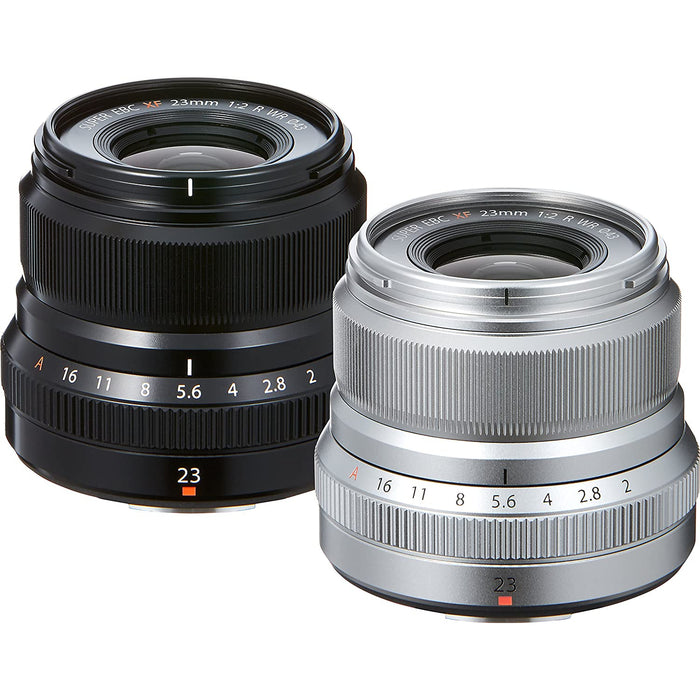 Fujifilm Fujinon XF 23mm f/2 R WR, Semi-Wide Prime Lens for Fujifilm X Mount Cameras - Black