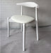 Hannah Chair - Round Seat - White & White Leather-2